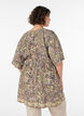 Viscose tunic with paisley print and tie-string, Yellow, Model image number 2