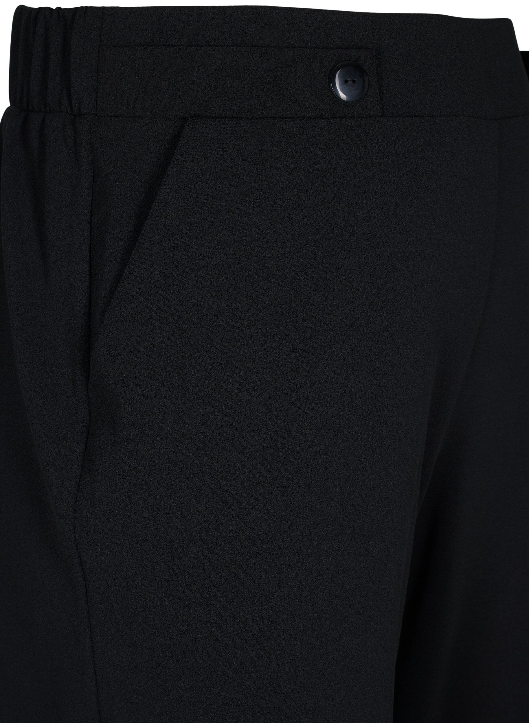 Zizzifashion Ankle length trousers with loose fit, Black, Packshot image number 2