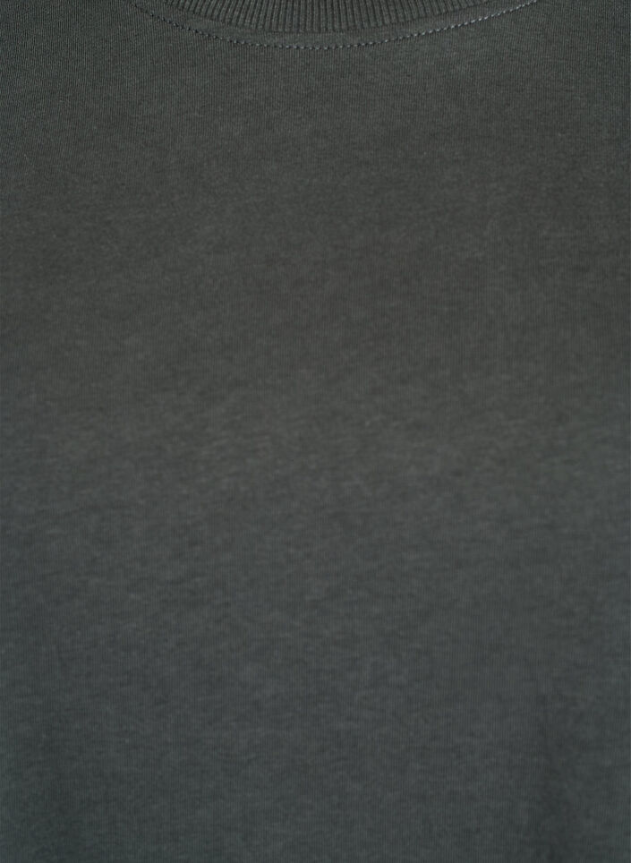 Basic cotton T-shirt with round neck, Green, Packshot image number 2