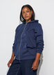 Hooded sweatshirt with a zip and pockets, Blue, Model image number 0