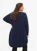 Melange knit dress with buttons, Navy Blazer Mel., Model image number 1