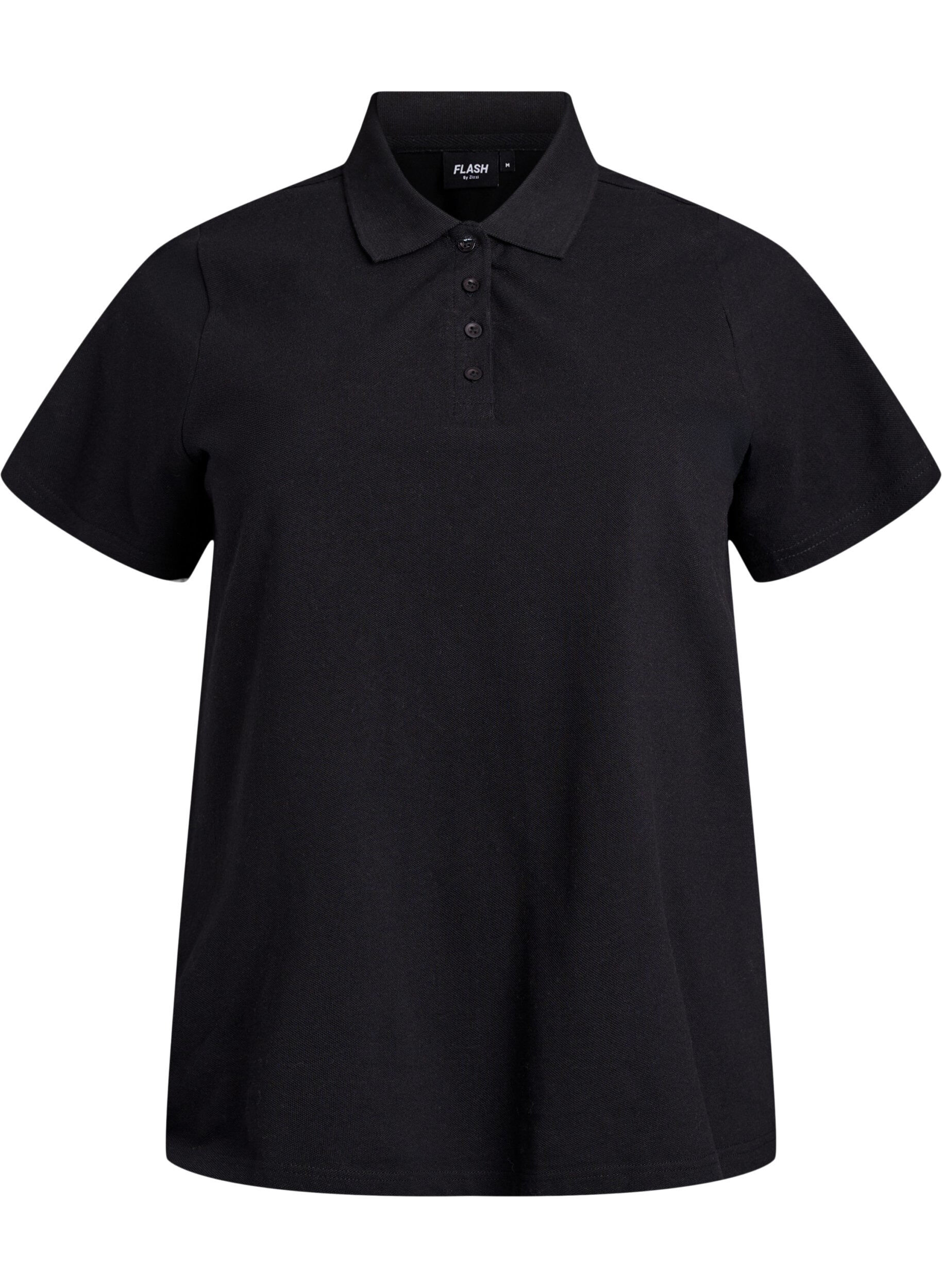 Zizzifashion FLASH - Polo shirt with short sleeves, Black, Packshot image number 0