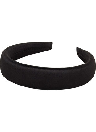 Satin headband, Black, Packshot image number 0