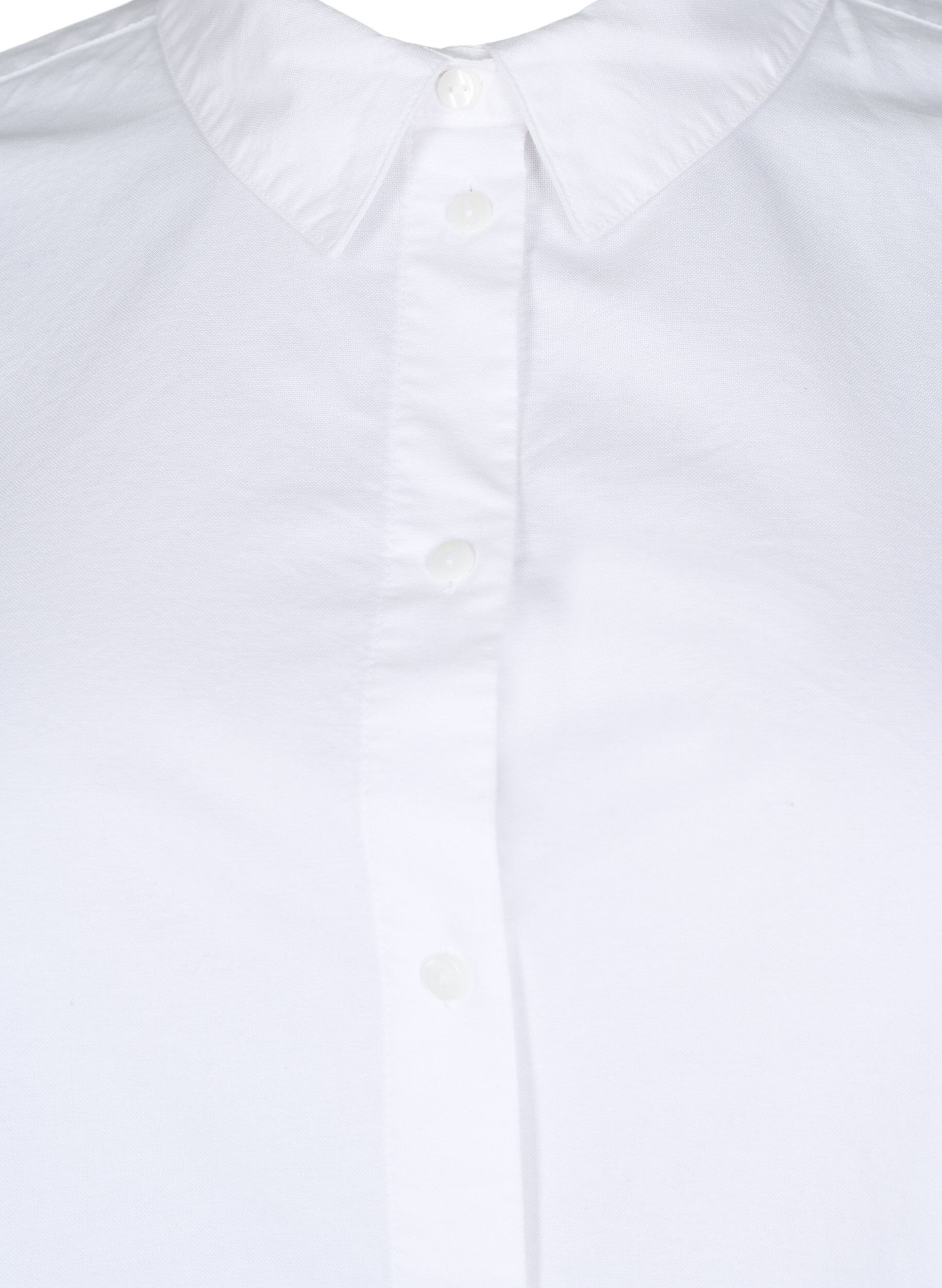 Zizzifashion Long-sleeved cotton shirt, White, Packshot image number 2