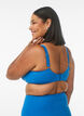 Underwire bikini bra with draping, Blue, Model image number 2