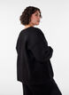 Loose cardigan with pockets, Black, Model image number 2