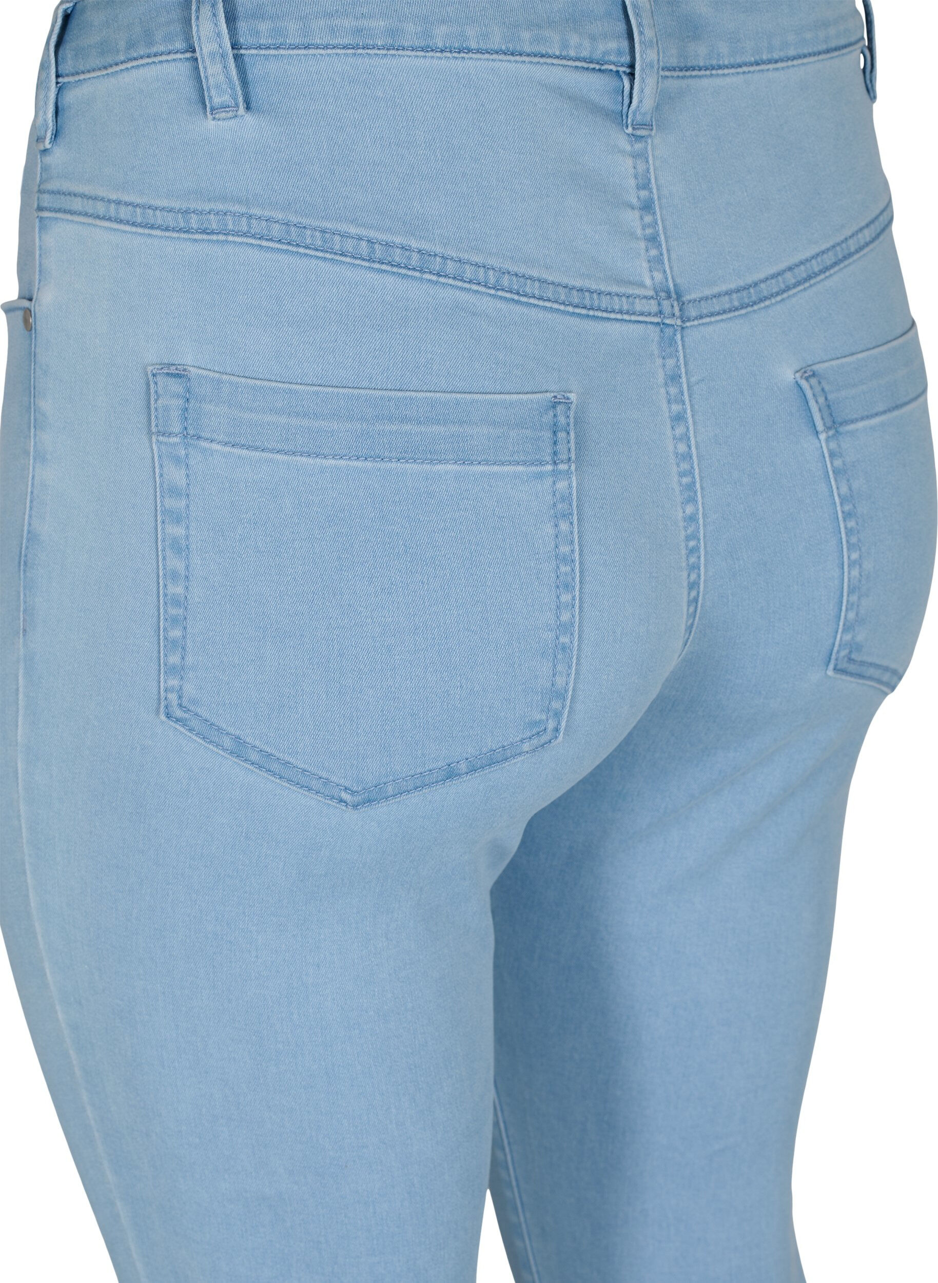 Zizzifashion Super slim Amy jeans with high waist, Ex Lt Blue, Packshot image number 3