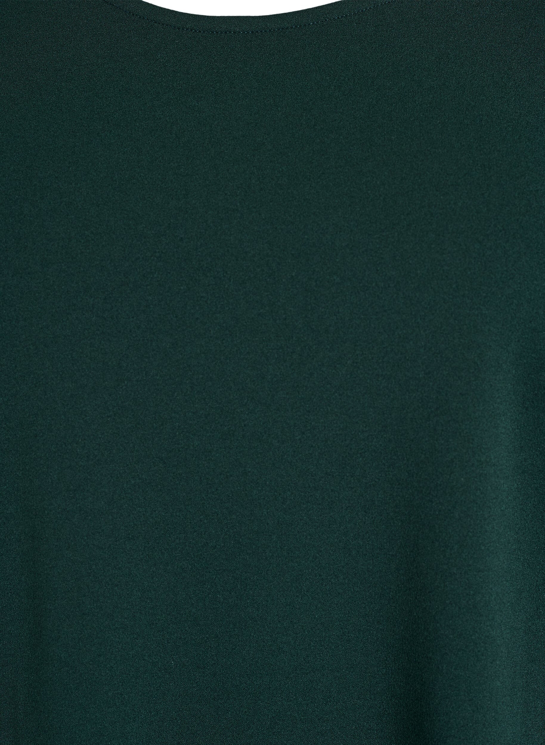 ZizzifashionShort A-line dress with 3/4 sleeves, Green, Packshot image number 2