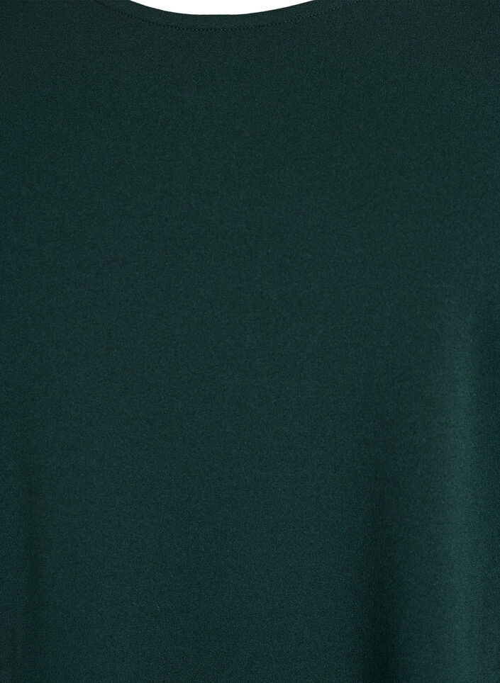 Short A-line dress with 3/4 sleeves, Green, Packshot image number 2