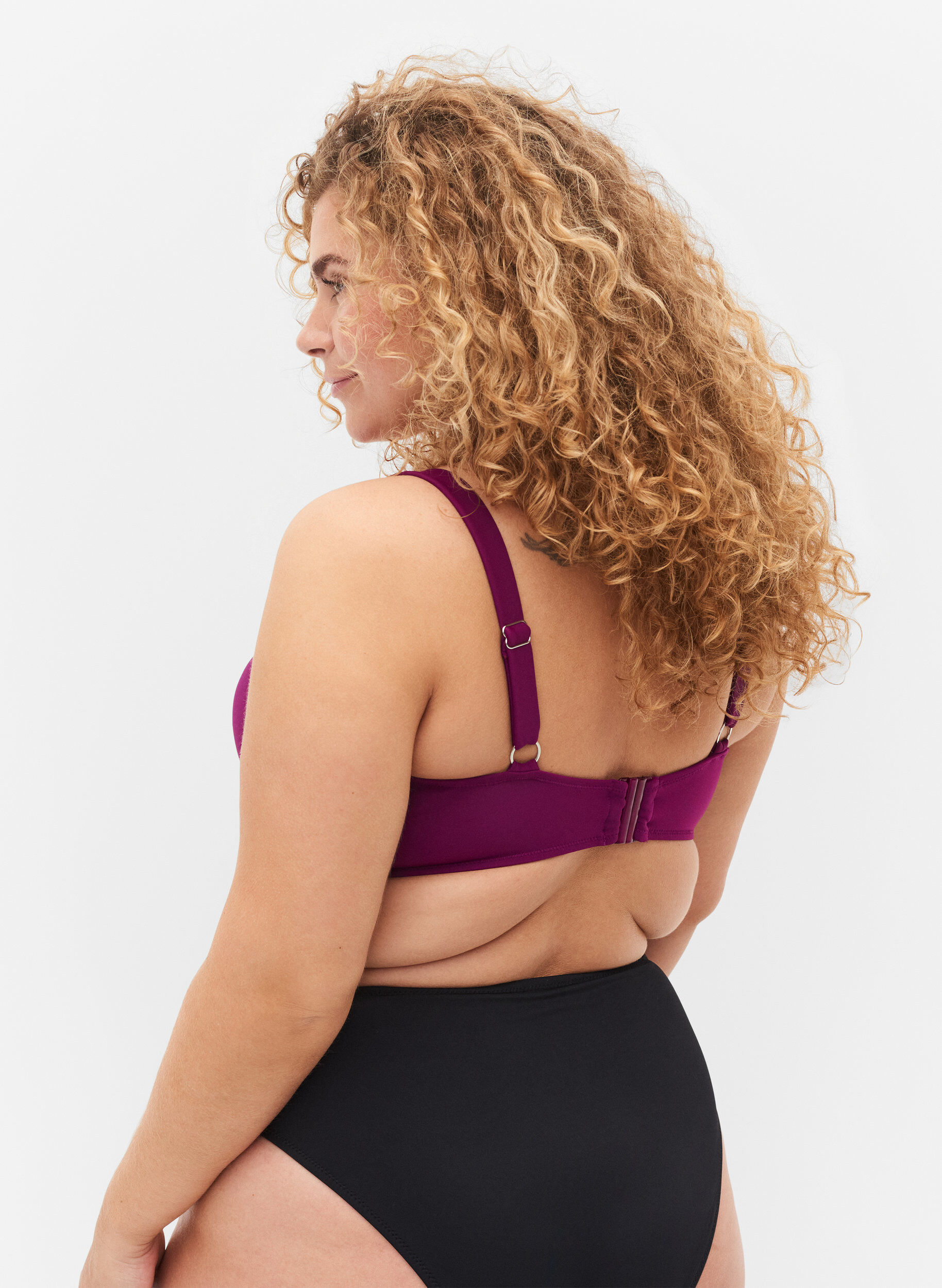 Zizzifashion Bikini top with underwire, Dark Purple, Model image number 1