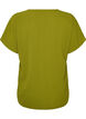 Blouse with short sleeves and a round neckline, Green, Packshot image number 1