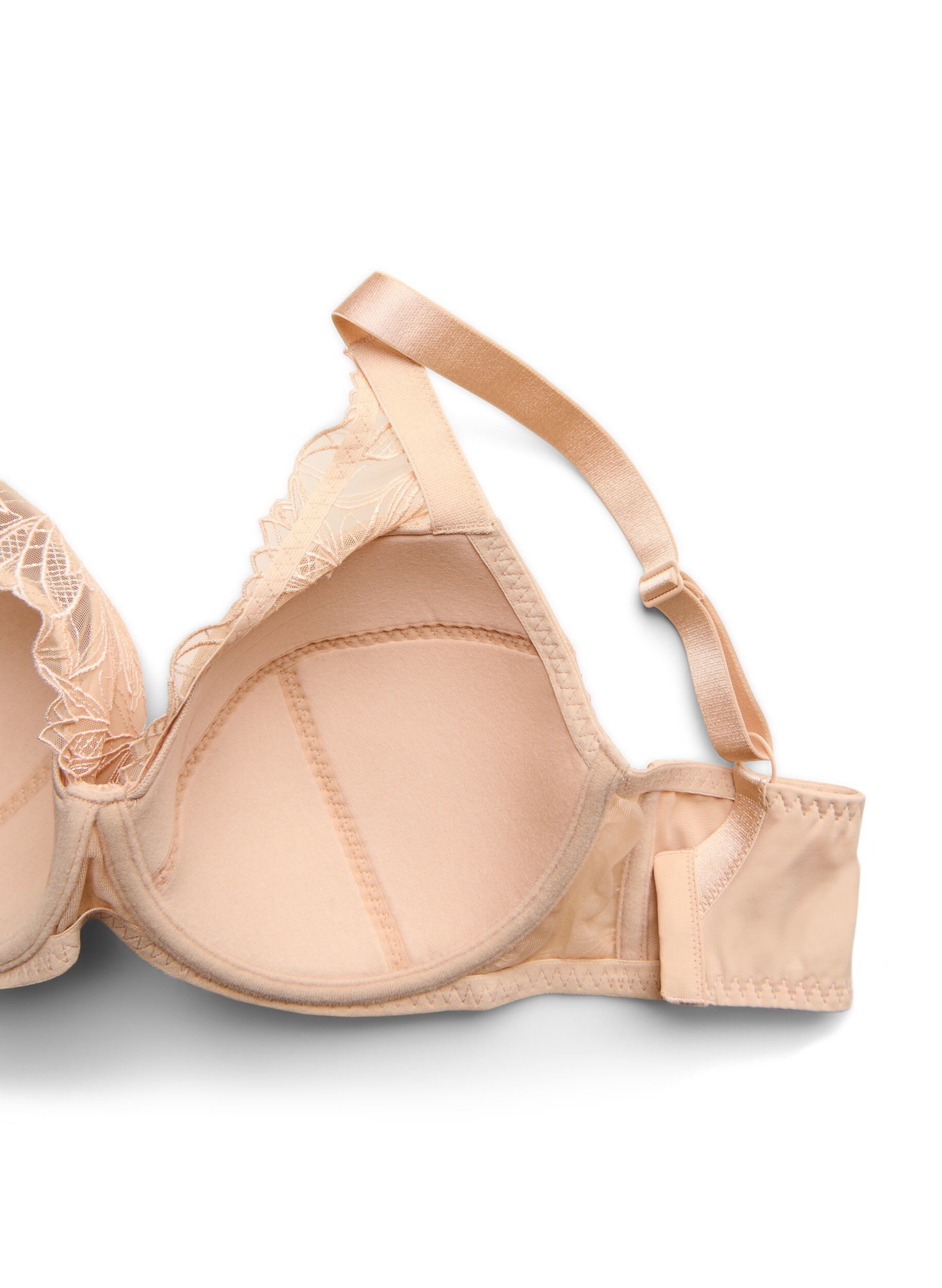 ZizzifashionPadded lace bra with underwire, Beige, Packshot image number 3