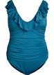 Swimsuit with ruffles and removable inserts, Petrol, Packshot image number 0