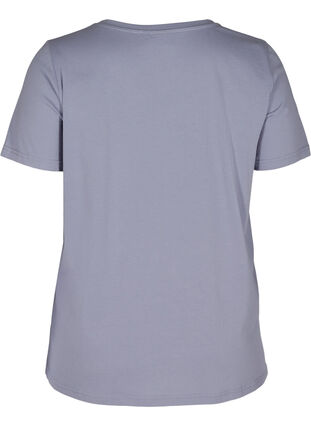 Cotton t-shirt with a v-neck, Silver Bullet, Packshot image number 1
