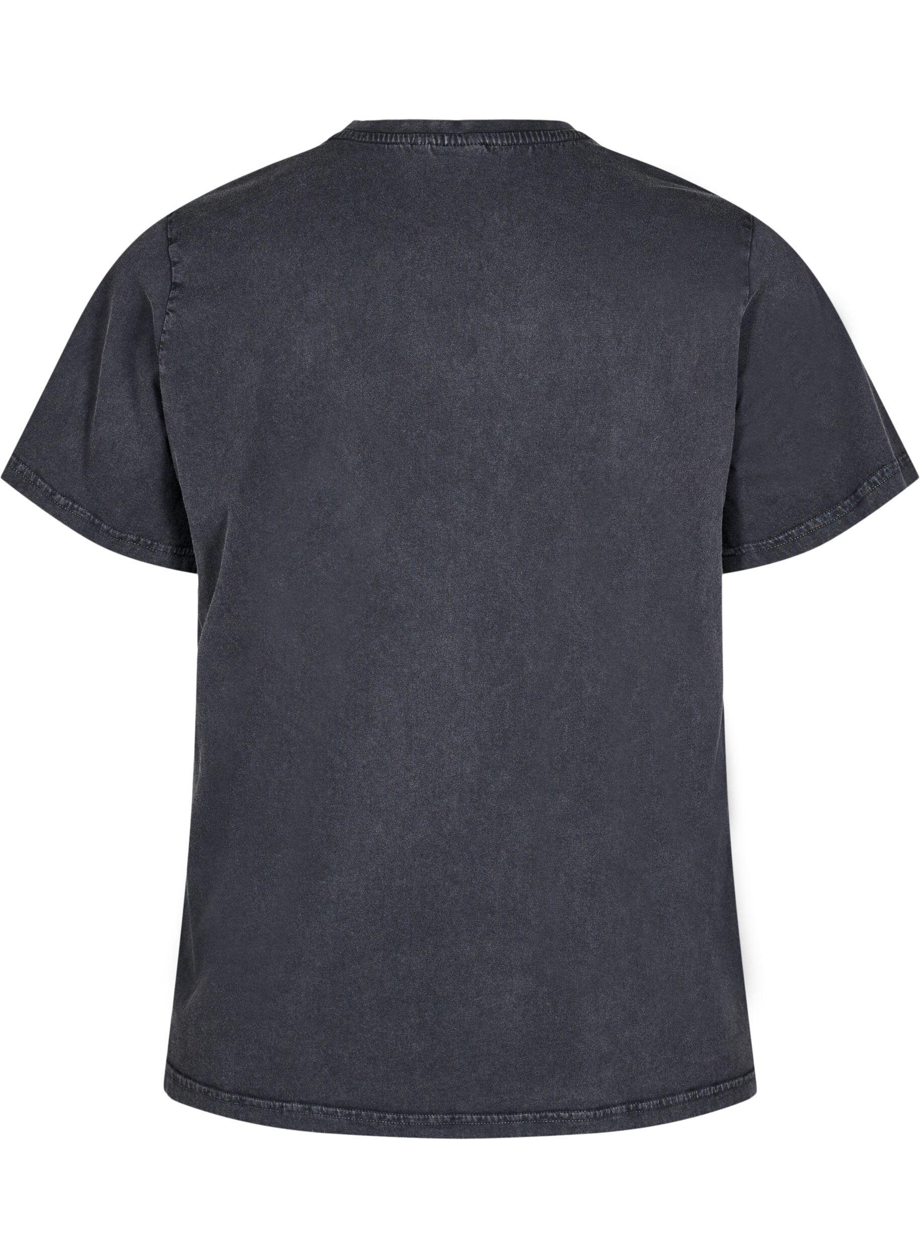 Zizzifashion T-shirt in organic cotton with graphic print, Grey, Packshot image number 1