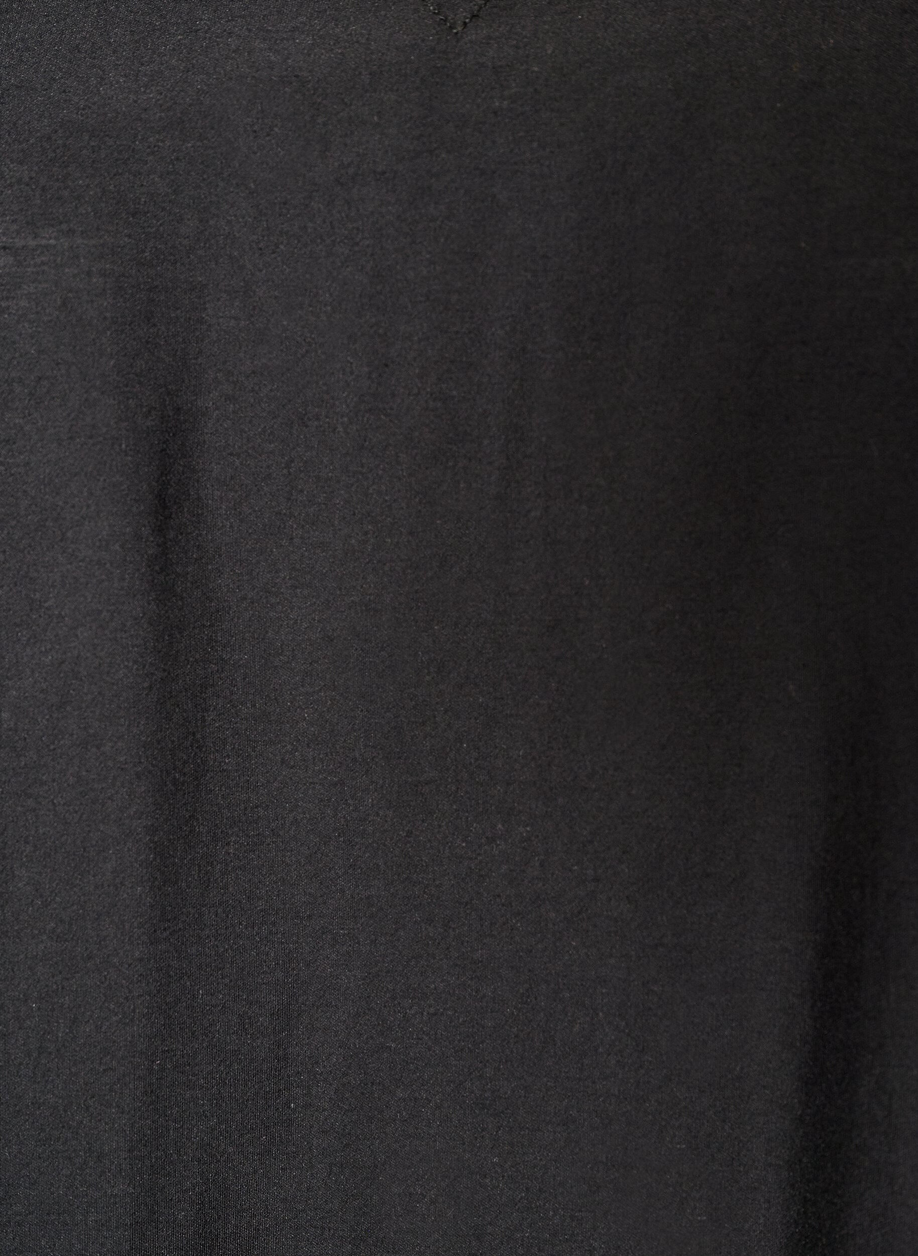 ZizzifashionShort A-line dress with V-neck, Black, Packshot image number 2