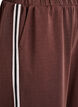 Loose training trousers with a high waist and stripe detail, Brown, Packshot image number 2