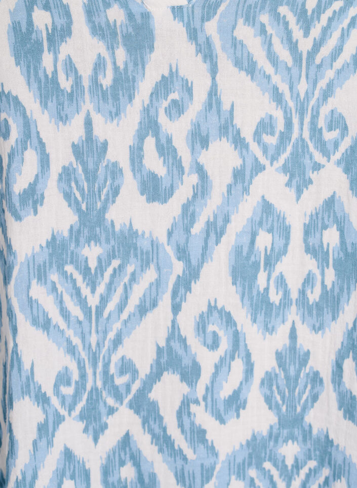 Short A-line dress in cotton muslin, Vanilla, Packshot image number 3