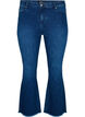 Ellen bootcut jeans with raw edge, Blue denim, Packshot image number 0