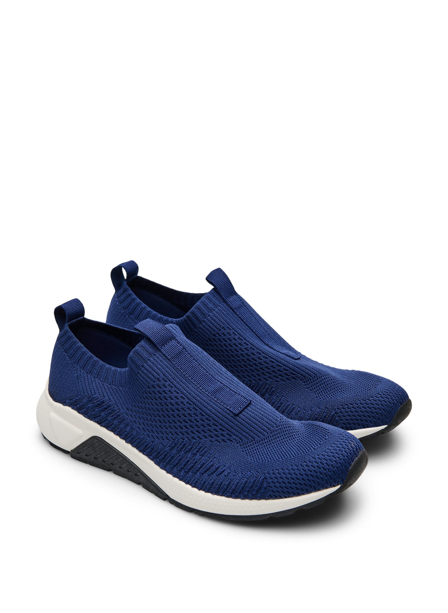 Zizzifashion Sneakers in stretchy knit material, Blue, Packshot image number 1