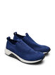 Sneakers in stretchy knit material, Blue, Packshot image number 1