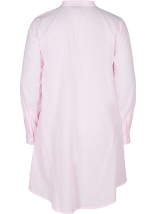 Cotton shirt with stripes and ruffles, Pink Stripe, Packshot image number 1