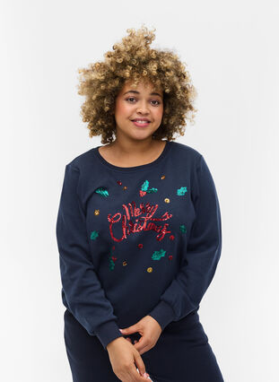Christmas sweater, Night Sky Merry, Model image number 0