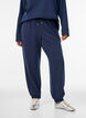 High-waisted sweatpants with drawstring, Blue, Model image number 2