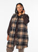 Long checked vest in brushed quality, Brown, Model image number 0