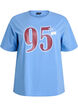 Sporty t-shirt in organic cotton, Blue, Packshot image number 0