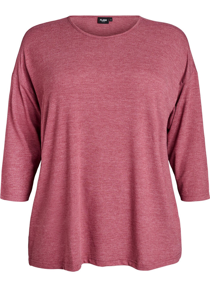 FLASH &ndash; Jersey blouse with 3/4 sleeves, Red, Packshot image number 0