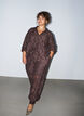 Bomber jacket with floral jacquard, Brown, Model image number 1