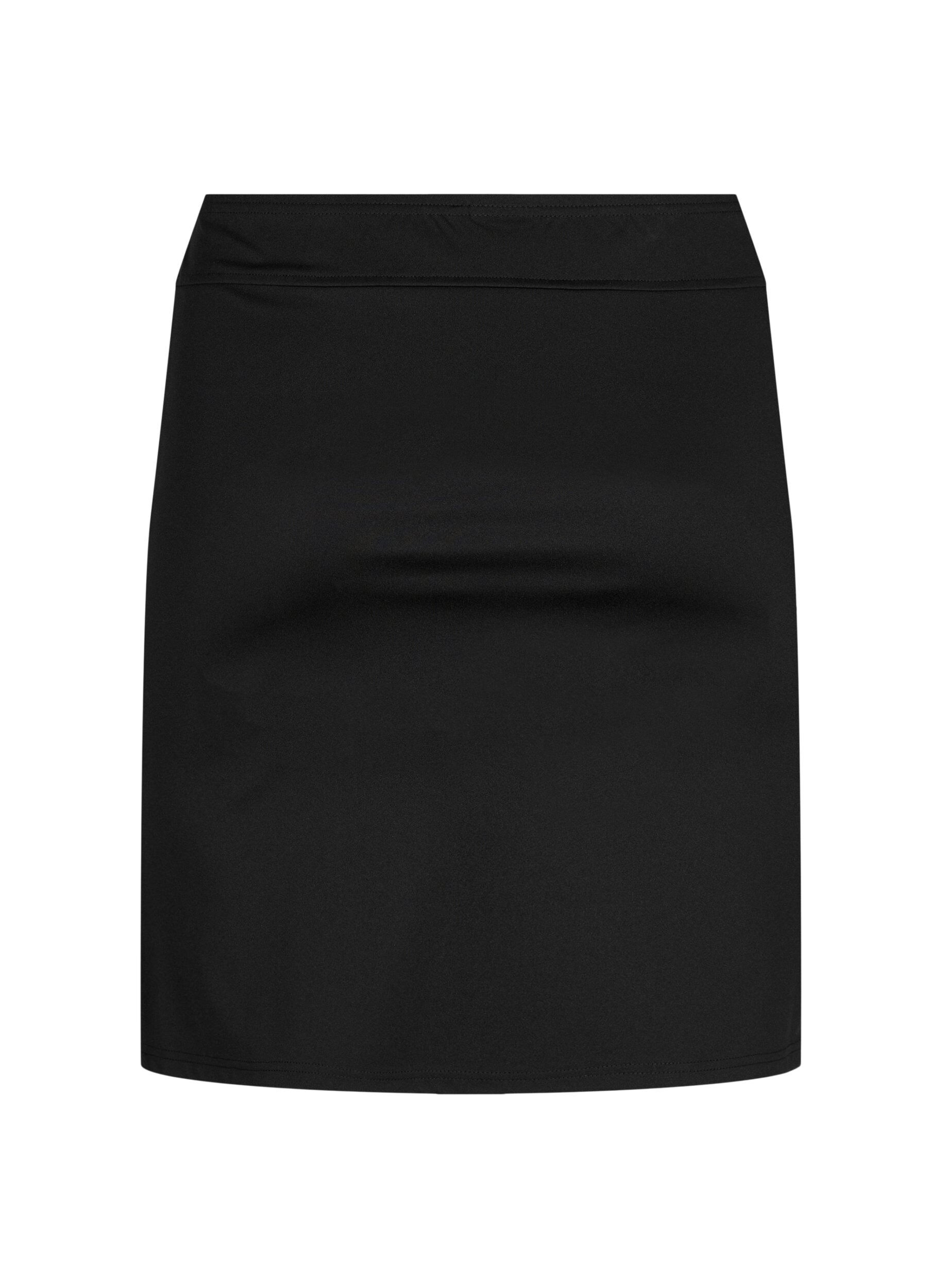 Zizzifashion Tight-fitting skirt with zipper in the side, Black, Packshot image number 1