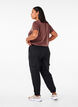 Trousers with cargo pockets and elasticated waist, Black, Model image number 1