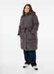 Puffer coat with adjustable waist, Grey, Model image number 1
