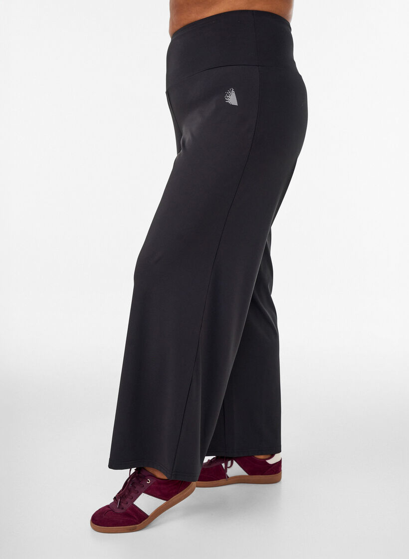 Wide fit training trousers, Black, Model image number 0