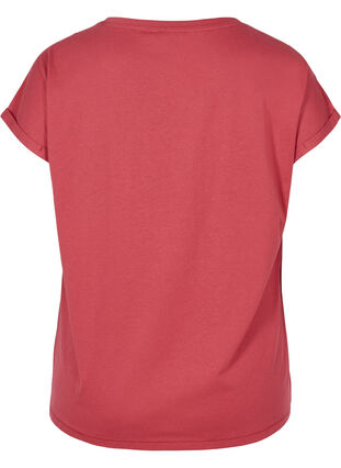 Short-sleeved cotton t-shirt, Earth Red, Packshot image number 1