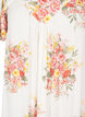Long dress with a square neckline and floral motifs, Eggnog Flower, Packshot image number 2