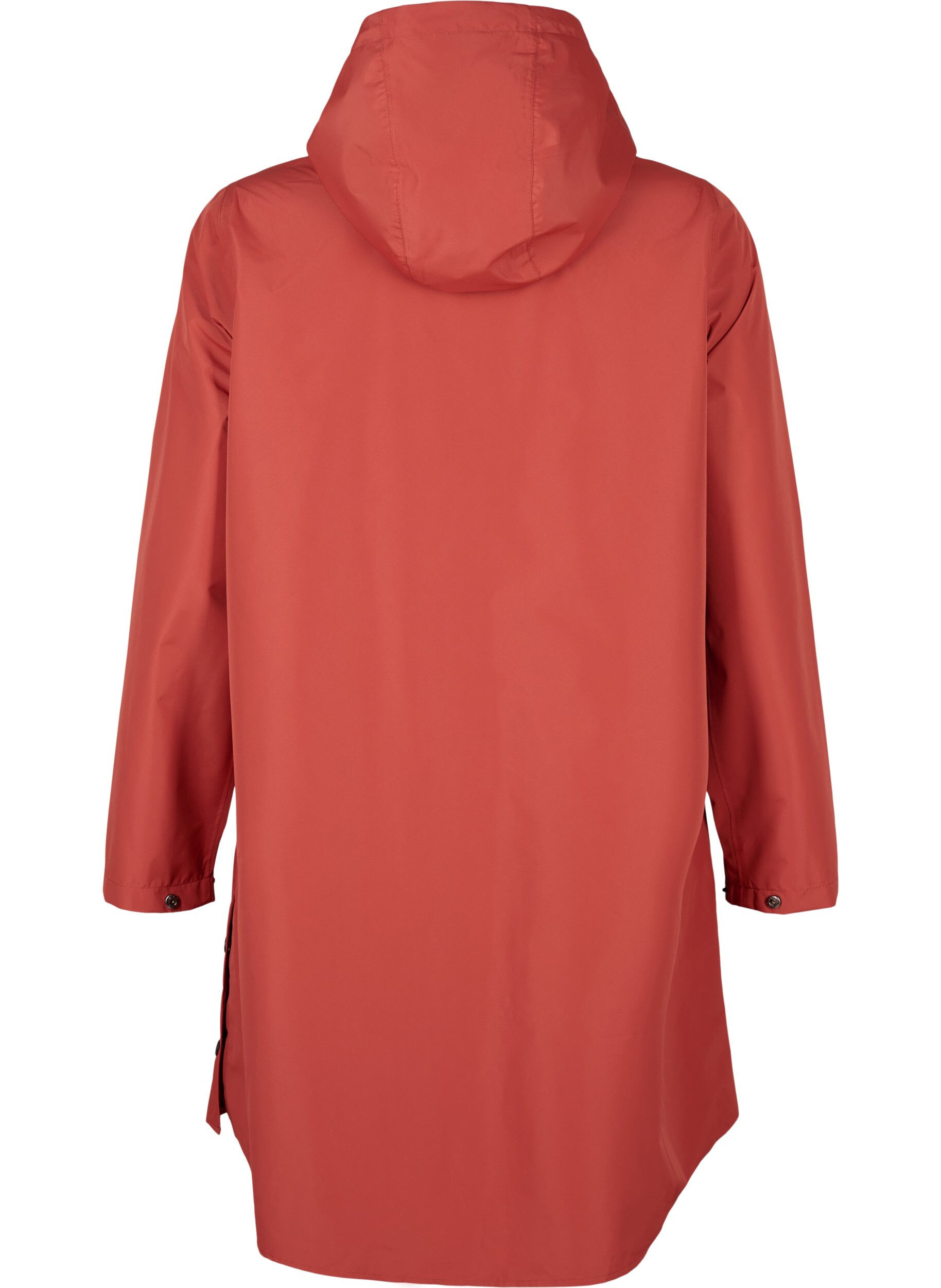 Zizzifashion Rain jacket with pockets and hood, Red, Packshot image number 1