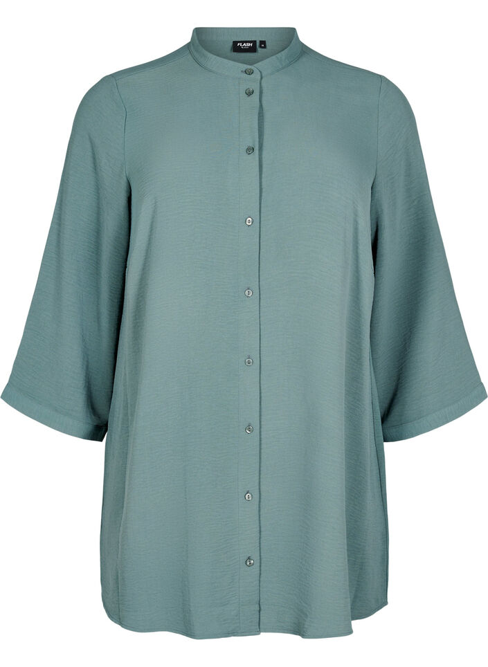 Tunic with 3/4 sleeves, Green, Packshot image number 0