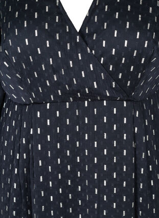 Patterned viscose dress with an A-line shape, Night Sky, Packshot image number 2