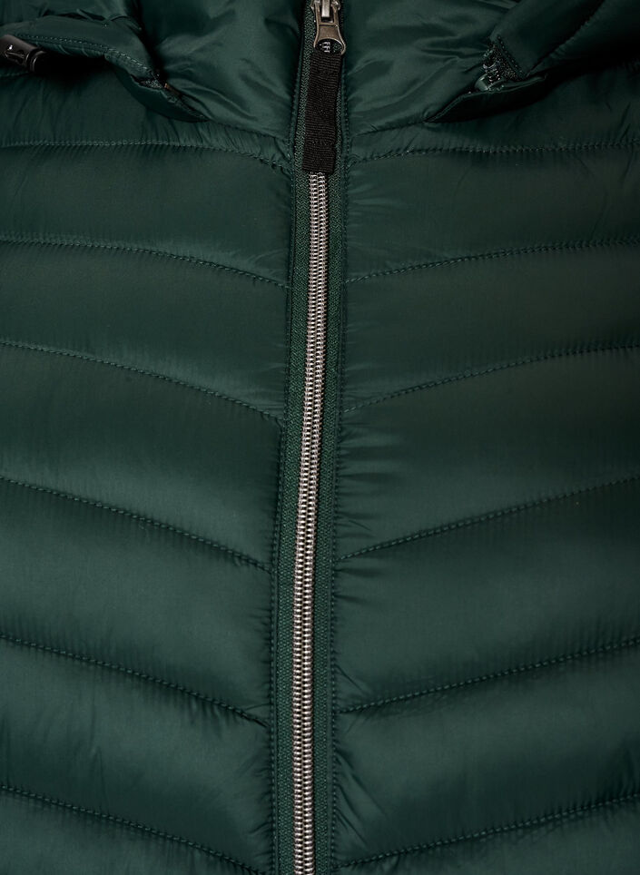 Lightweight jacket with pockets and detachable hood, Green, Packshot image number 2