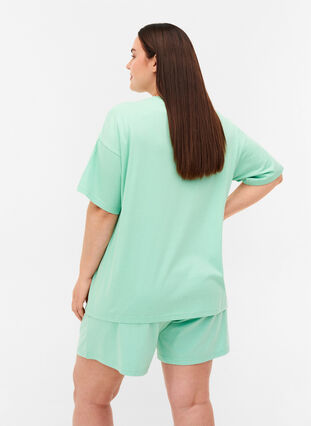 Short-sleeved cotton T-shirt, Lichen, Model image number 1