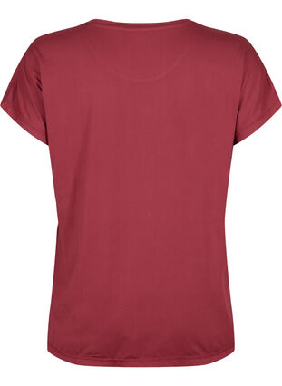 Short-sleeved workout t-shirt, Cordovan, Packshot image number 1