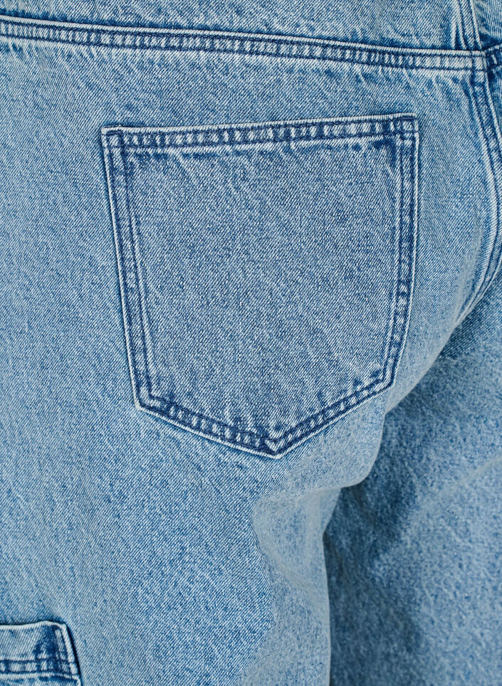 High-waisted cargo jeans, Light Blue, Packshot image number 3