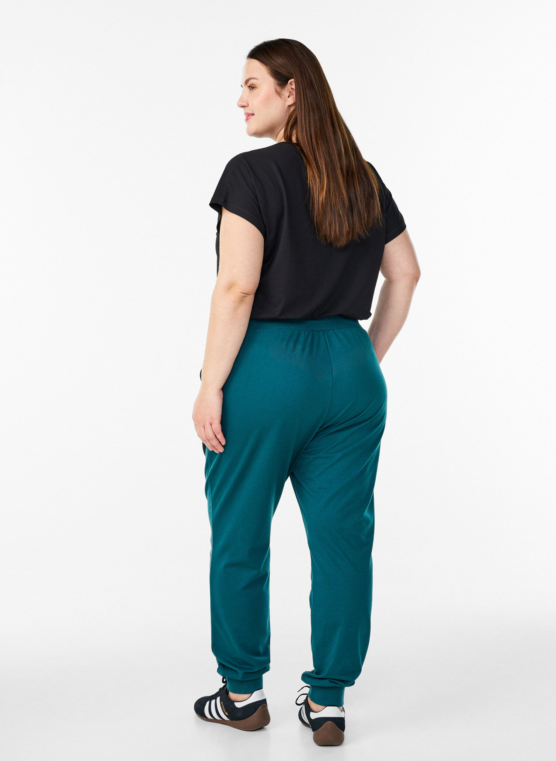 Zizzifashion Loose tracksuit trousers with pockets, Green, Model image number 2