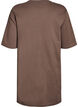 Knee-length cotton T-shirt dress, Brown, Packshot image number 1