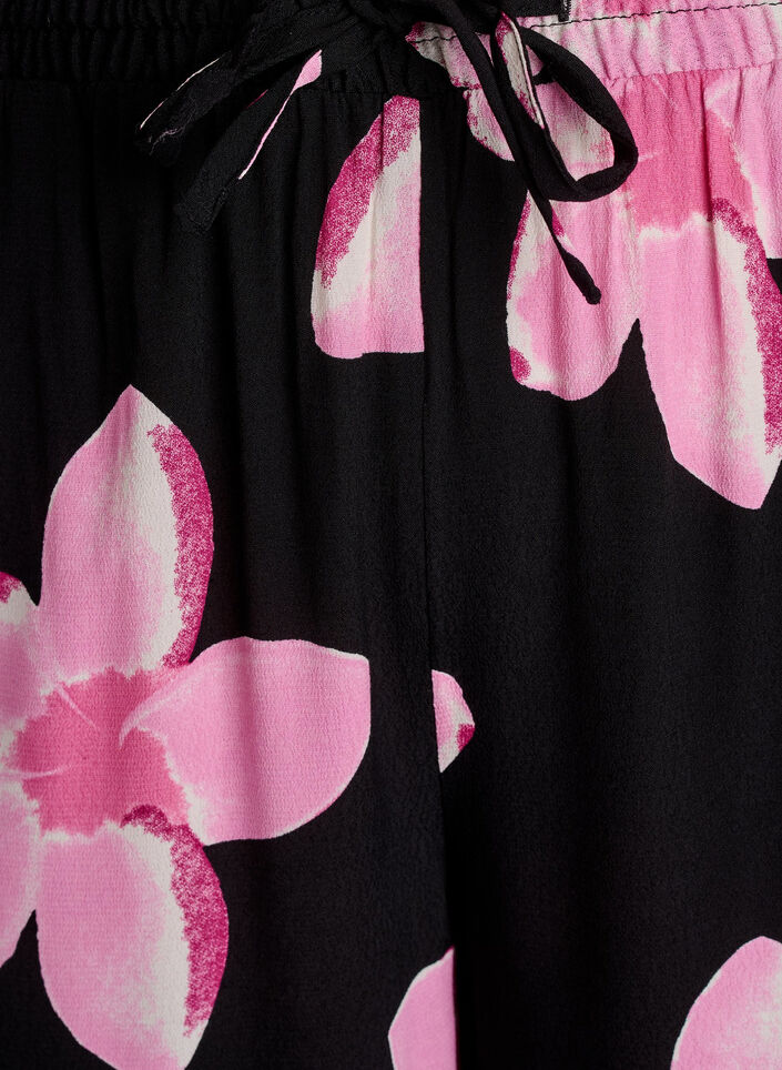 Loose viscose pants with pockets, Black, Packshot image number 2