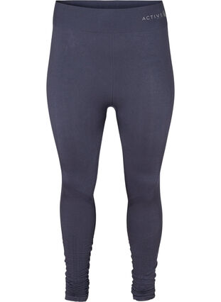 High waisted, textured workout leggings, Odysses Gray, Packshot image number 0