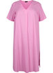 Cotton blend kaftan dress with linen, Pink, Packshot image number 0